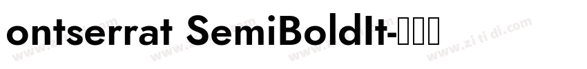 ontserrat SemiBoldIt字体转换